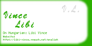 vince libi business card